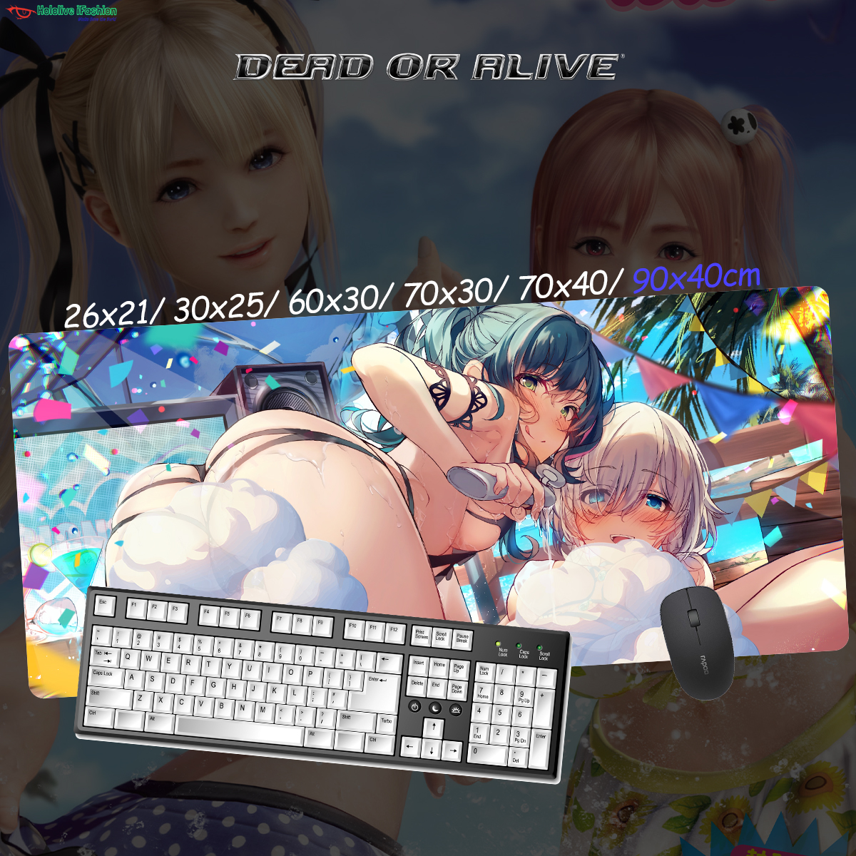 生死格鬥系列 超大鎖邊主題桌墊 布質滑鼠墊