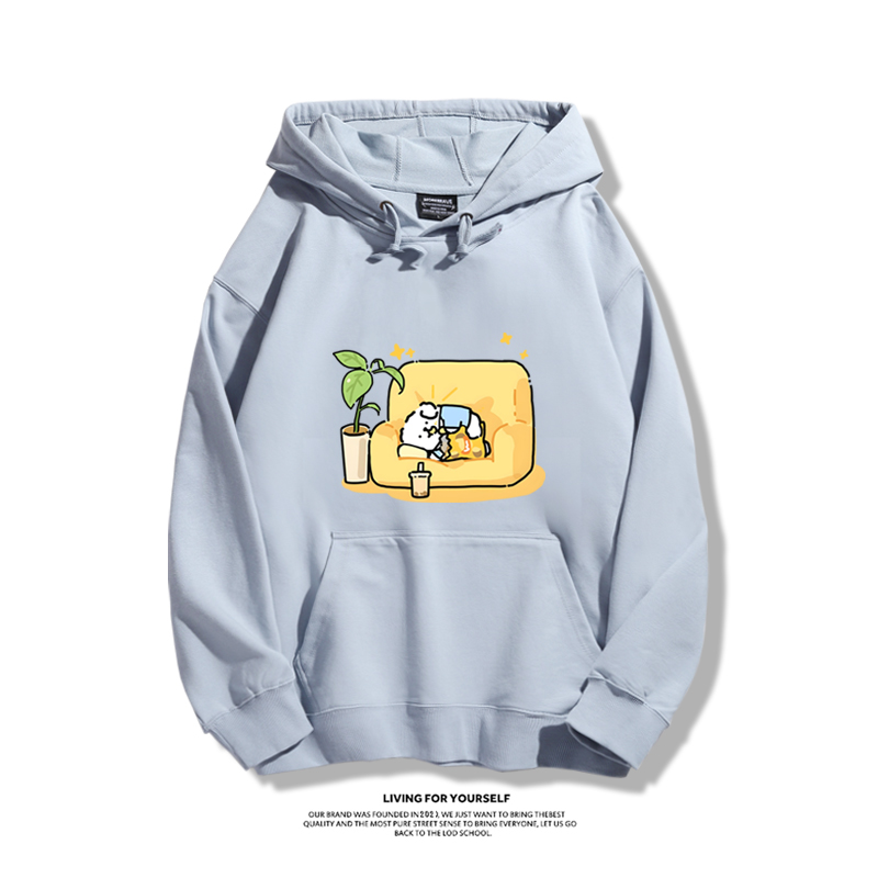 線條小狗新款 親子情侶男女款連帽衛衣-ZUIHANG SHOP