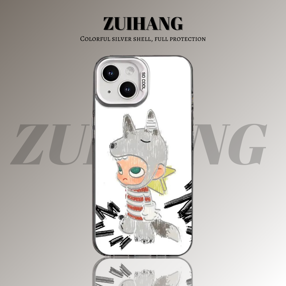 可愛卡通彩銀線條漸變防摔手機殼-ZUIHANG SHOP