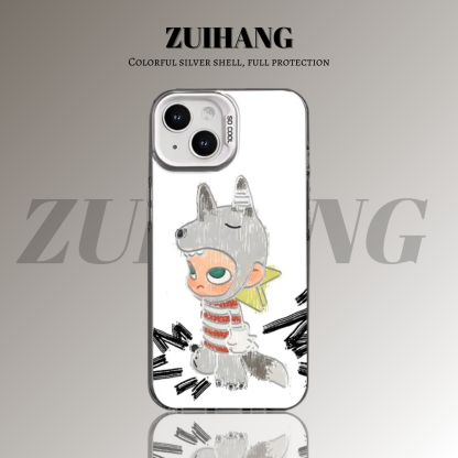 可愛卡通彩銀線條漸變防摔手機殼-ZUIHANG SHOP