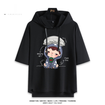 Hirono小野 連帽短袖T恤-ZUIHANG SHOP