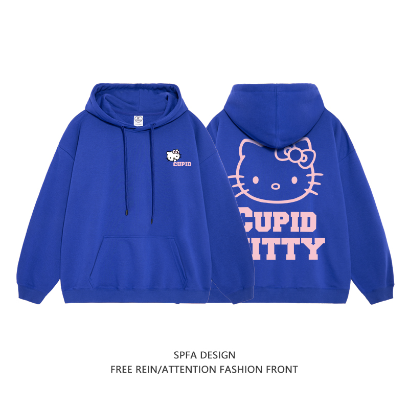 HelloKitty新款 寬鬆百搭 秋冬款 寬鬆連帽衛衣-ZUIHANG SHOP