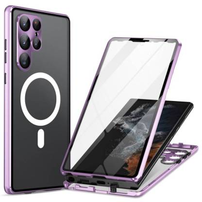 三星 新品上市 雙面鋼化玻璃磁吸手機殼