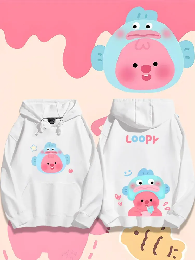 小海狸露比loopy新款 親子情侶男女款連帽衛衣-ZUIHANG SHOP