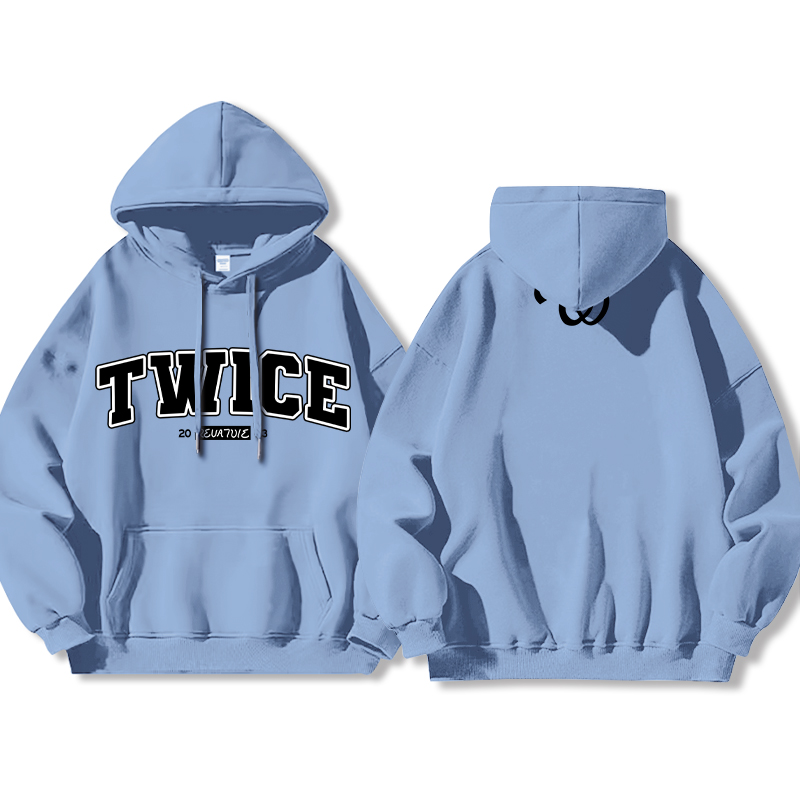 TWICE同款 寬鬆百搭 秋冬款 寬鬆連帽衛衣-ZUIHANG SHOP