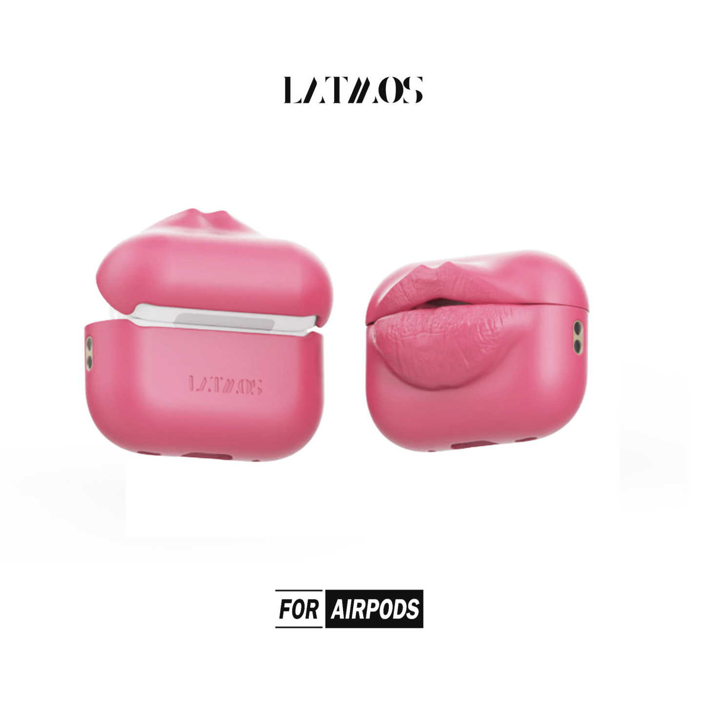 LATMOS 芭比嫩脣 Airpods 軟殼 蘋果耳機保護殼 嘴巴耳機殼 嘴脣-ZUIHANG SHOP