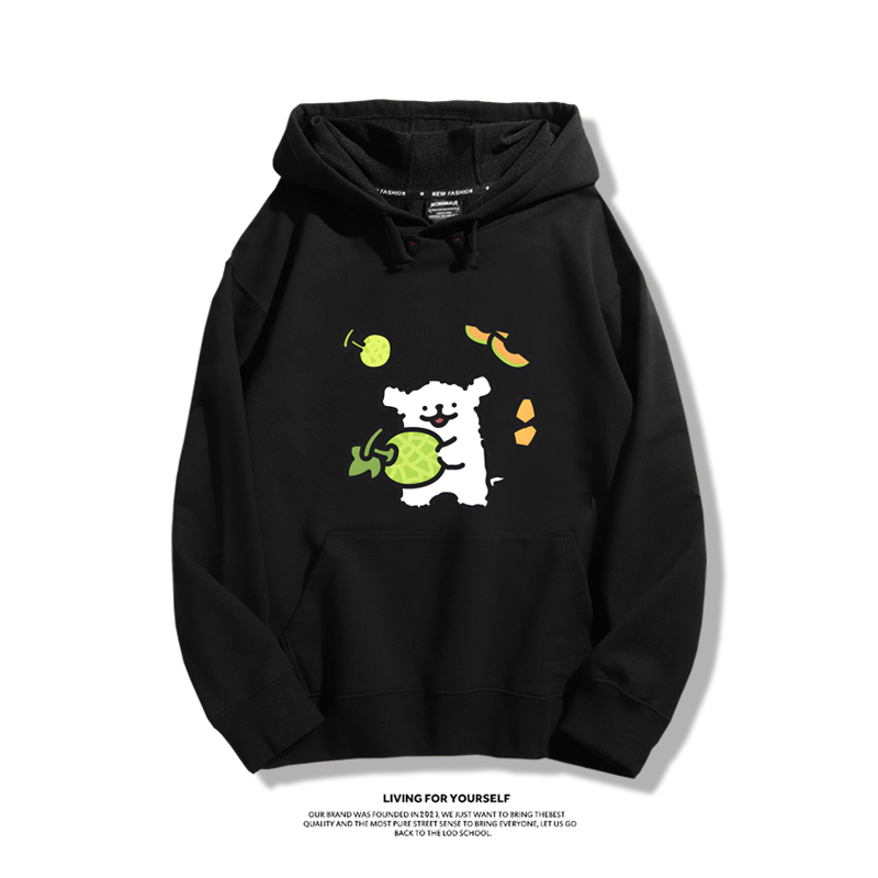 線條小狗新款 親子情侶男女款連帽衛衣-ZUIHANG SHOP