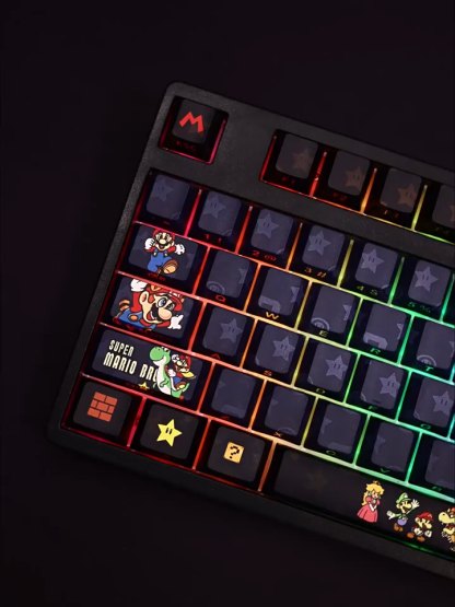 馬里奧Mario超級瑪麗透光RGB108鍵標準配列衛星軸鍵帽