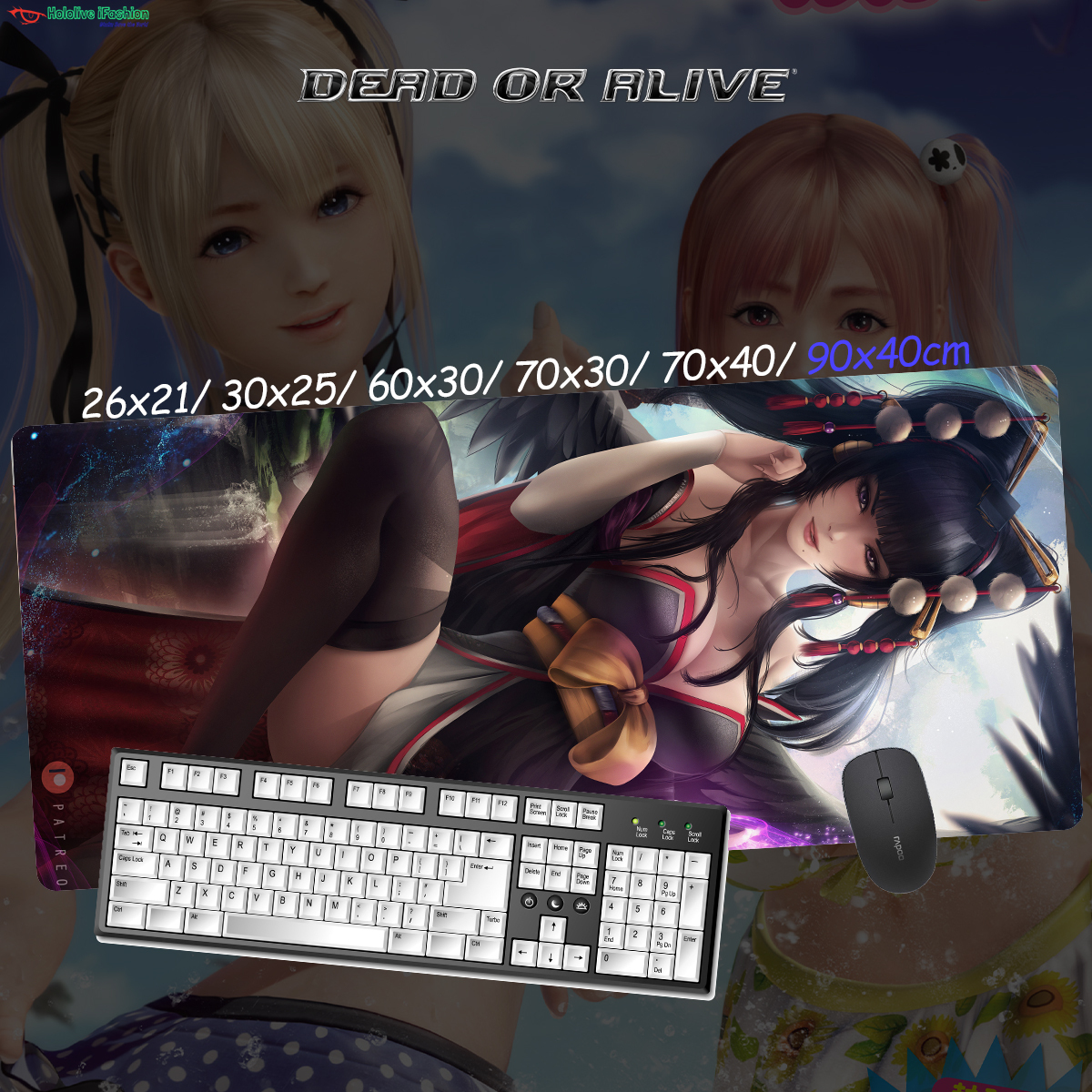 生死格鬥系列 超大鎖邊主題桌墊 布質滑鼠墊