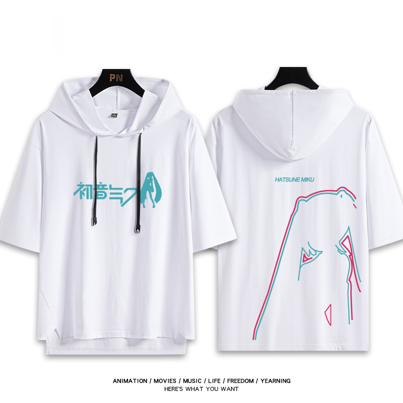 初音未來 連帽短袖T恤-ZUIHANG SHOP