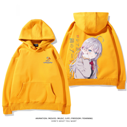 不時輕聲地以俄語遮羞的鄰座艾莉同學新款 親子情侶男女款連帽衛衣-ZUIHANG SHOP