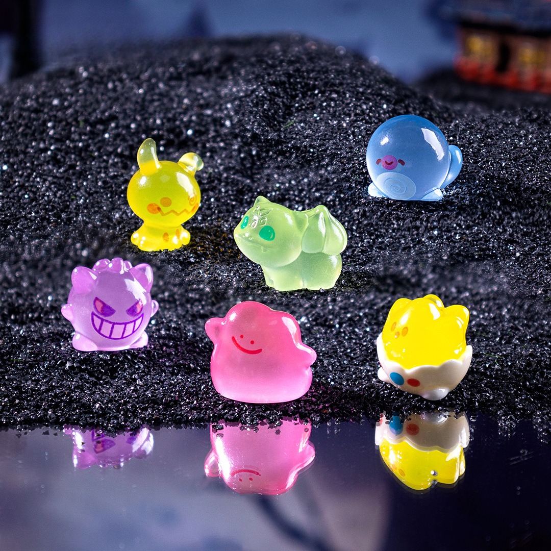 寶可夢 創意夜光小精靈萌粒 微景觀擺件