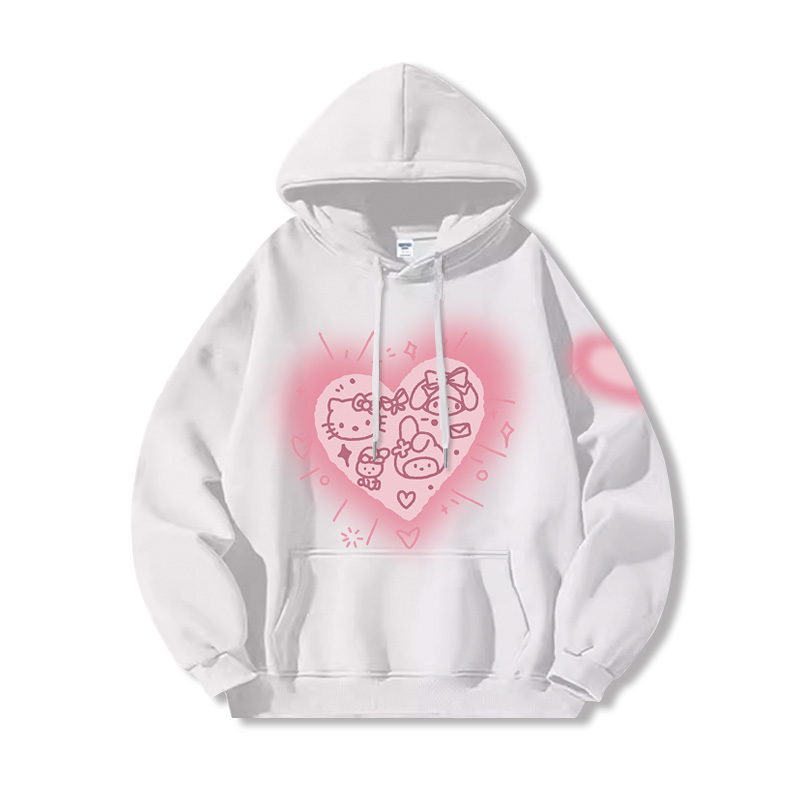 HelloKitty新款 寬鬆百搭 秋冬款 寬鬆連帽衛衣-ZUIHANG SHOP