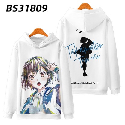 BanG Dream 動漫周邊 秋冬潮流寬鬆休閒連帽T