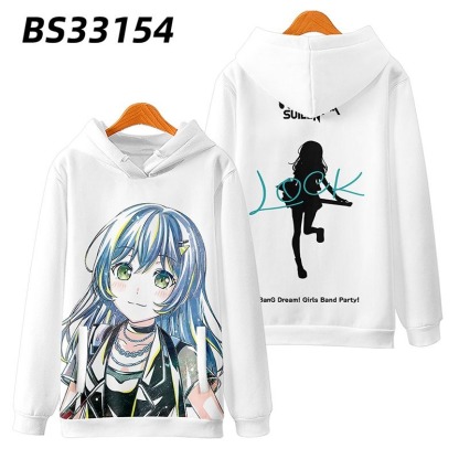 BanG Dream 動漫周邊 秋冬潮流寬鬆休閒連帽T