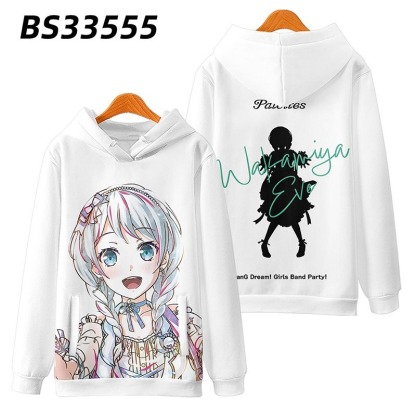 BanG Dream 動漫周邊 秋冬潮流寬鬆休閒連帽T