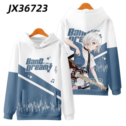 BanG Dream 動漫周邊 秋冬潮流寬鬆休閒連帽T