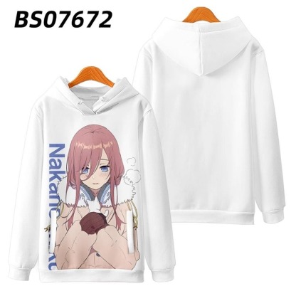 五等分的花嫁 動漫周邊 秋冬潮流寬鬆休閒連帽T
