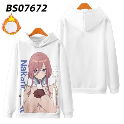 五等分的花嫁 動漫周邊 秋冬潮流寬鬆休閒連帽T