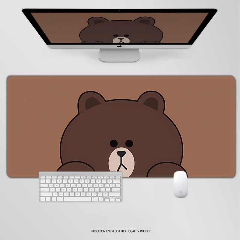 布朗熊 主題桌墊 布質滑鼠墊-ZUIHANG SHOP