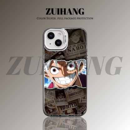 尼卡路飛彩銀線條漸變防摔手機殼-ZUIHANG SHOP