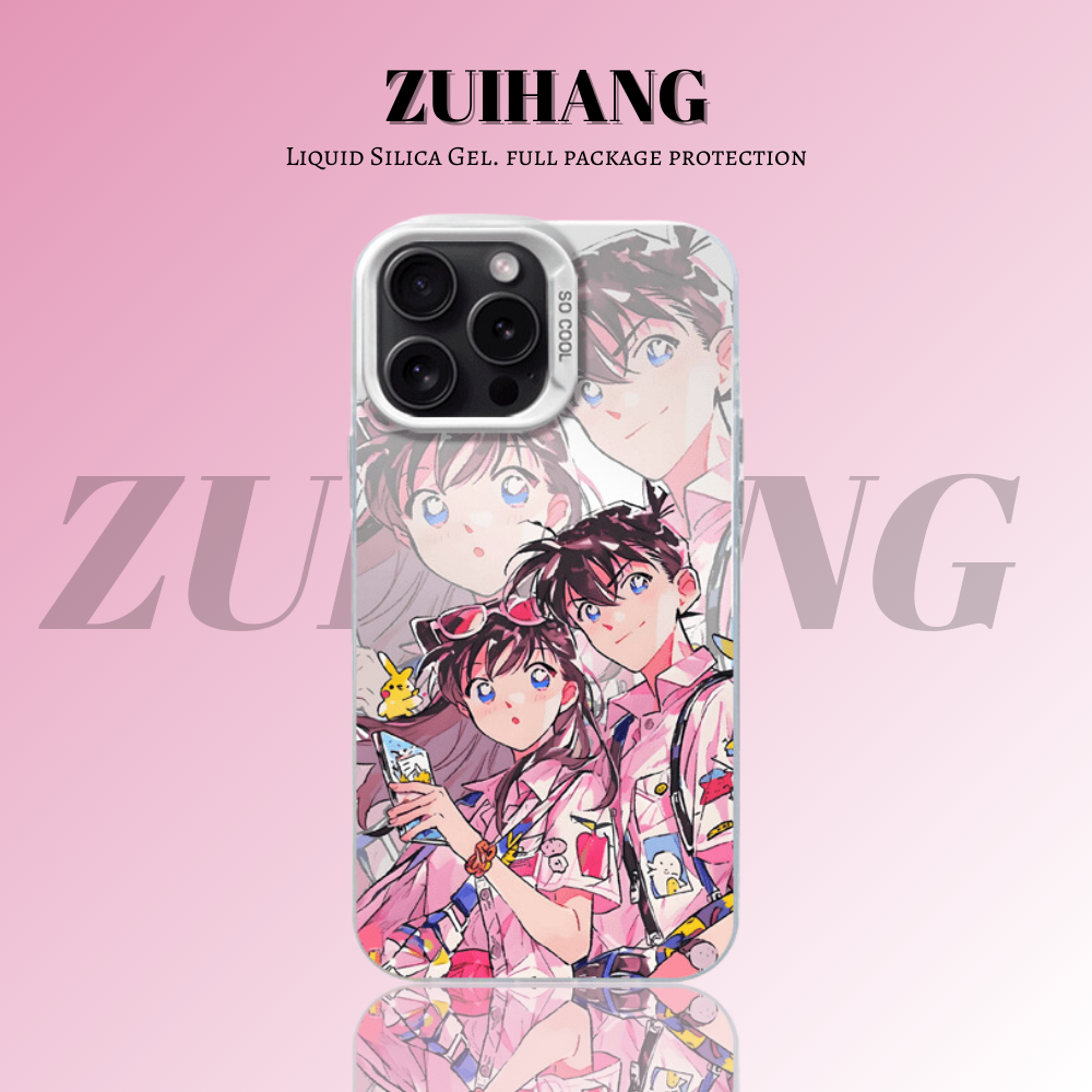 名偵探柯南彩銀線條漸變防摔手機殼-ZUIHANG SHOP