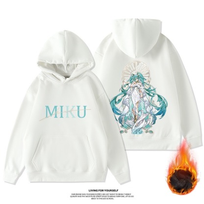 初音未來新款 寬鬆百搭 秋冬款 加絨加厚連帽T-ZUIHANG