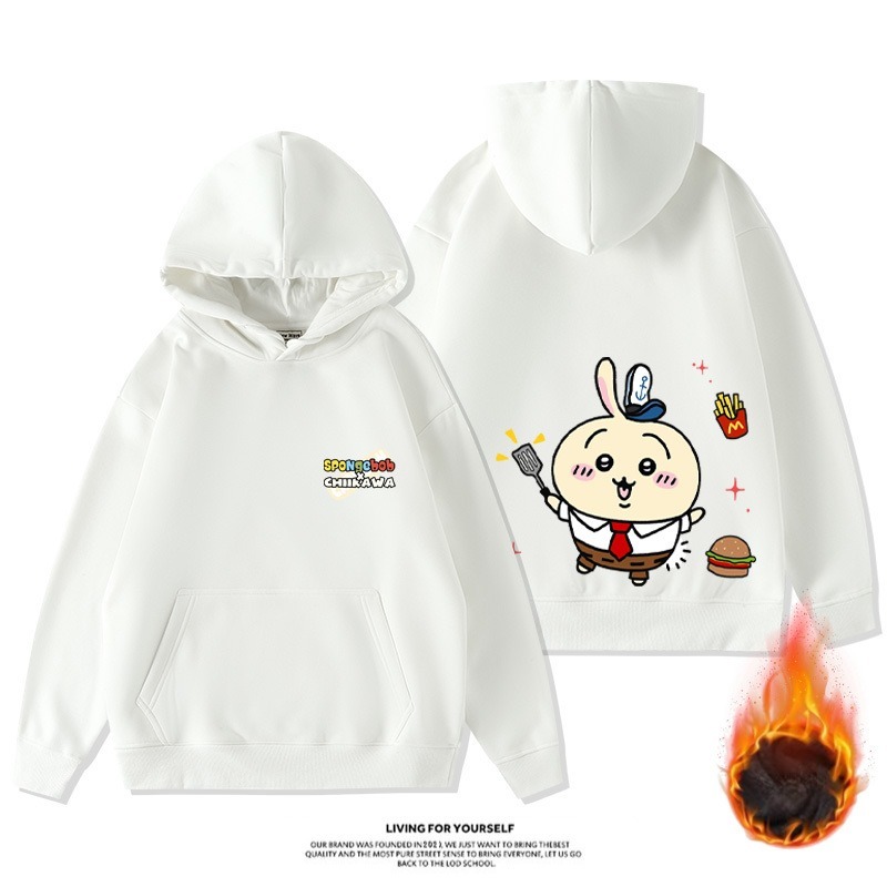 Chiikawa新款 寬鬆百搭 秋冬款 加絨加厚連帽T-ZUIHANG