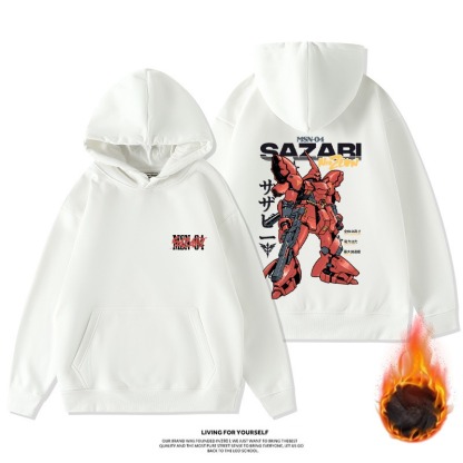 機動戰士鋼彈新款 寬鬆百搭 秋冬款 加絨加厚連帽T-ZUIHANG