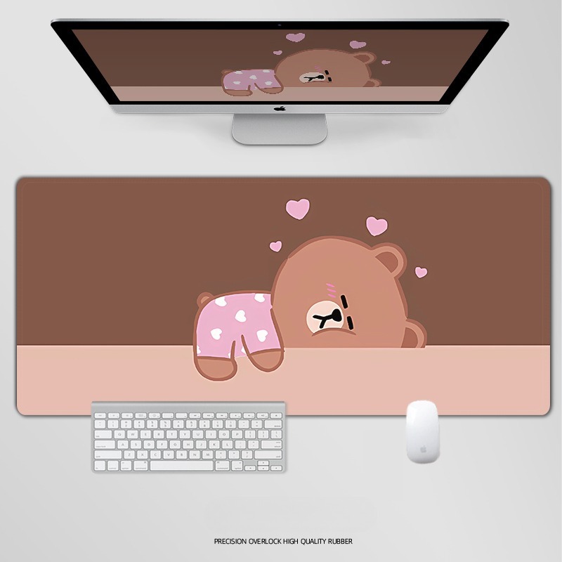 布朗熊 主題桌墊 布質滑鼠墊-ZUIHANG SHOP