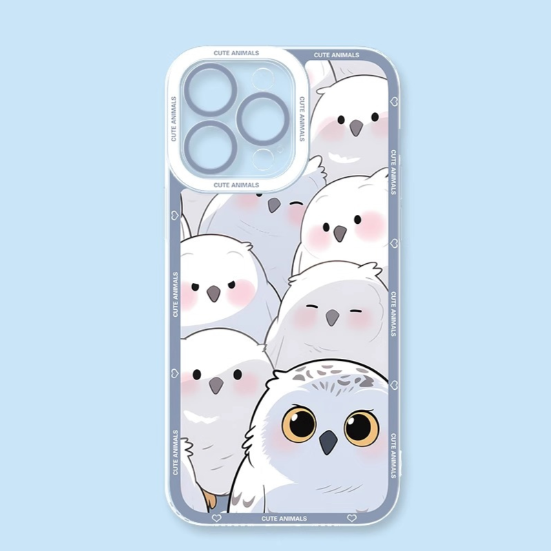 卡通動物天使眼透明防摔軟殼-ZUIHANG SHOP