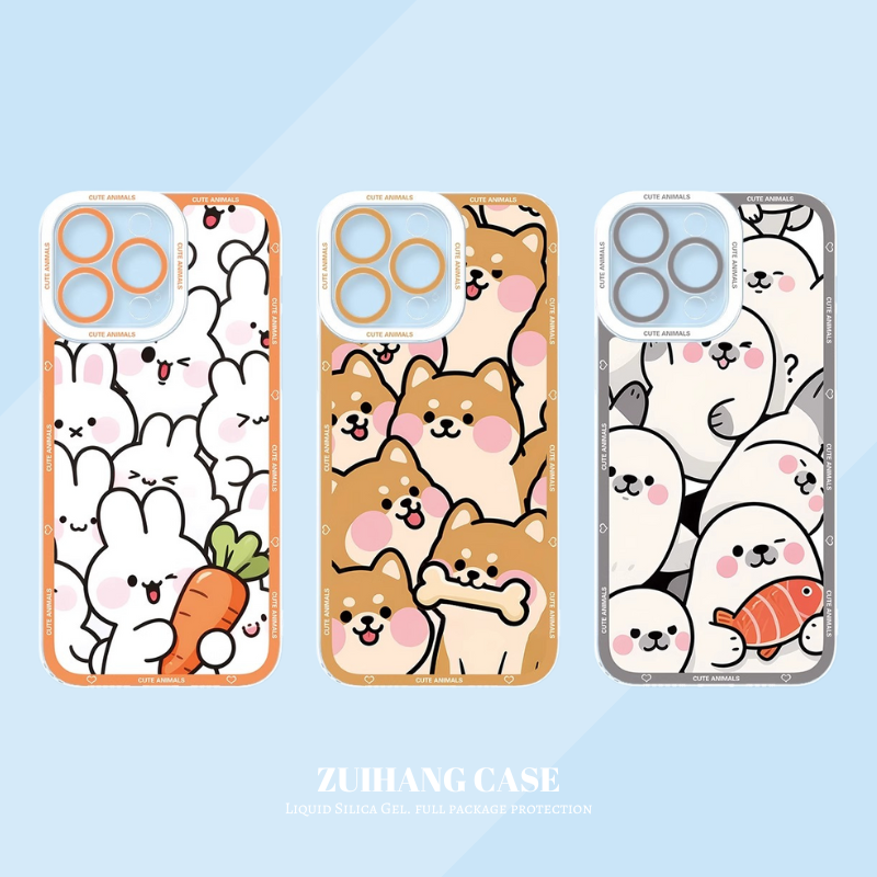 卡通動物天使眼透明防摔軟殼-ZUIHANG SHOP