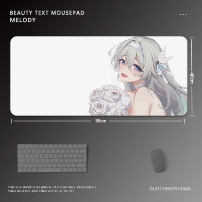 黑色動漫女孩 主題桌墊 布質滑鼠墊-ZUIHANG SHOP