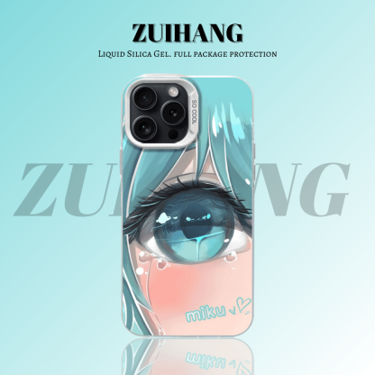 初音未來彩銀線條漸變防摔手機殼-ZUIHANG SHOP