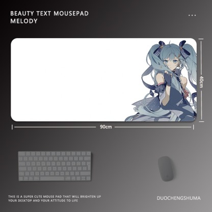 黑色動漫女孩 主題桌墊 布質滑鼠墊-ZUIHANG SHOP