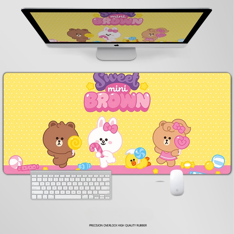 布朗熊 主題桌墊 布質滑鼠墊-ZUIHANG SHOP