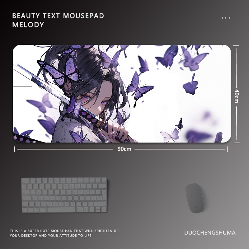 黑色動漫女孩 主題桌墊 布質滑鼠墊-ZUIHANG SHOP