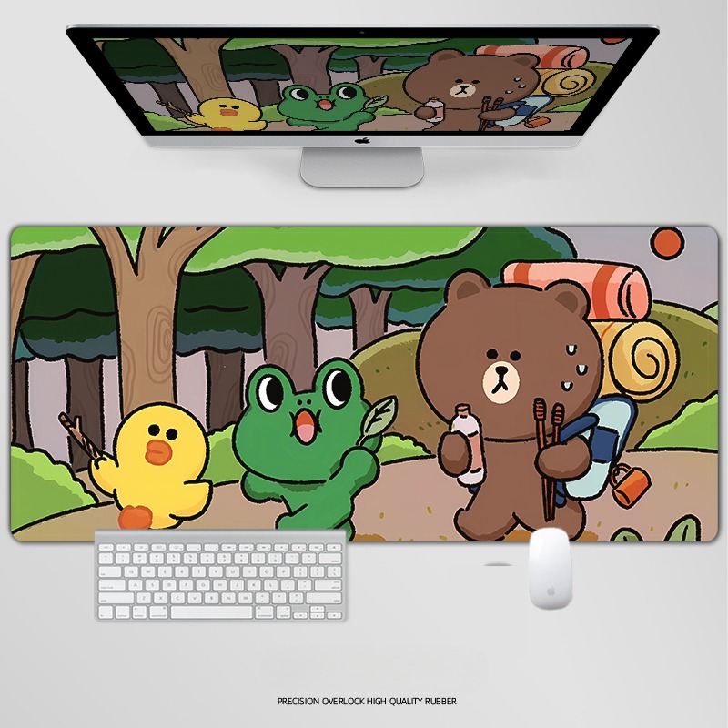 布朗熊 主題桌墊 布質滑鼠墊-ZUIHANG SHOP