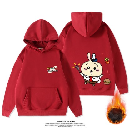 Chiikawa新款 寬鬆百搭 秋冬款 加絨加厚連帽T-ZUIHANG