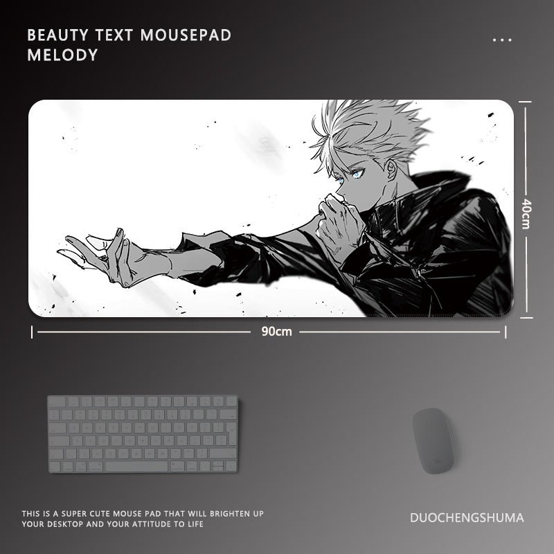 黑色動漫女孩 主題桌墊 布質滑鼠墊-ZUIHANG SHOP