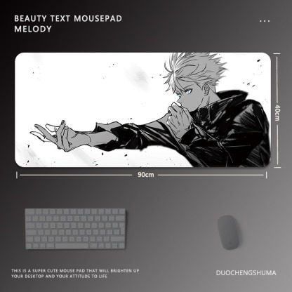 黑色動漫女孩 主題桌墊 布質滑鼠墊-ZUIHANG SHOP
