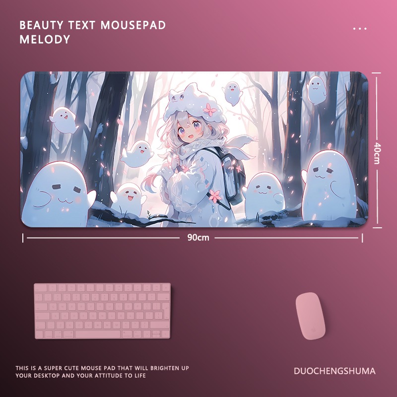 塗鴉黑貓女孩 主題桌墊 布質滑鼠墊-ZUIHANG SHOP