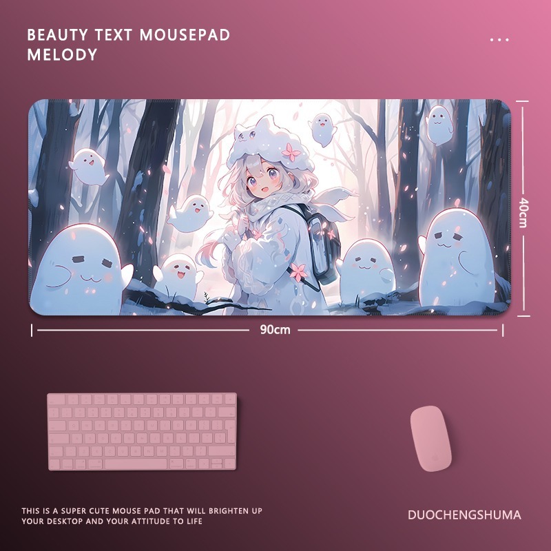 塗鴉黑貓女孩 主題桌墊 布質滑鼠墊-ZUIHANG SHOP