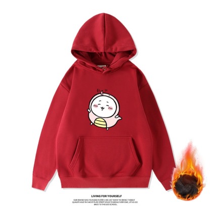 Chiikawa新款 寬鬆百搭 秋冬款 加絨加厚連帽T