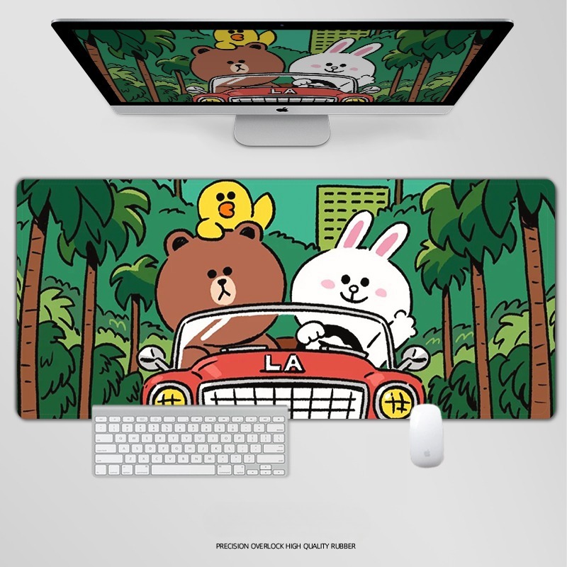 布朗熊 主題桌墊 布質滑鼠墊-ZUIHANG SHOP