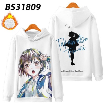 BanG Dream 動漫周邊 秋冬潮流寬鬆休閒連帽T