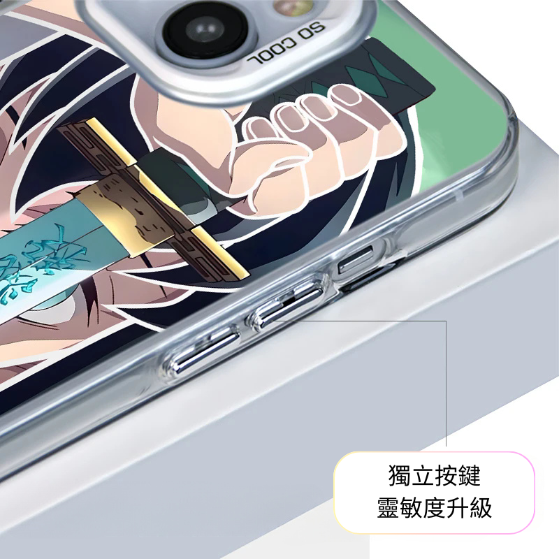 鬼滅之刃彩銀線條漸變防摔手機殼-ZUIHANG SHOP
