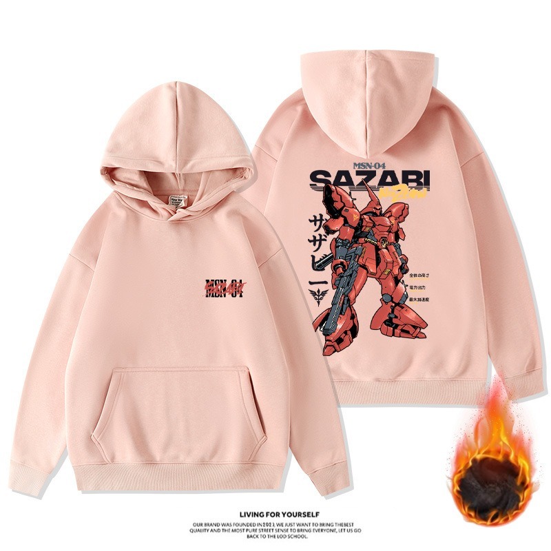 機動戰士鋼彈新款 寬鬆百搭 秋冬款 加絨加厚連帽T-ZUIHANG