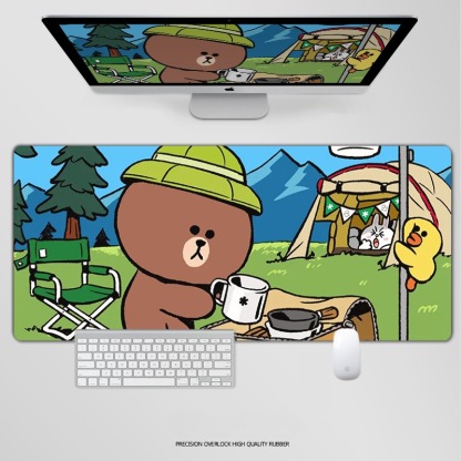 布朗熊 主題桌墊 布質滑鼠墊-ZUIHANG SHOP