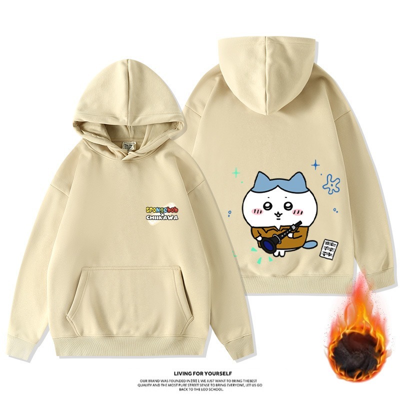 Chiikawa新款 寬鬆百搭 秋冬款 加絨加厚連帽T-ZUIHANG